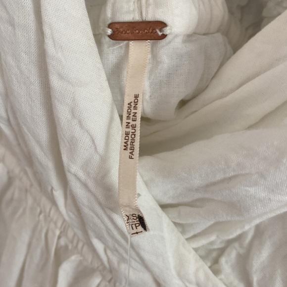 Free People Lulu Embroidered Midi Dress Drawstring Waist Endless Summer Size XS - Picture 13 of 16